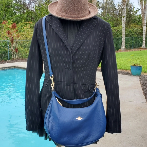 Laundry By Shelli Segal Pin Stripe Blazer Dress Jacket Women’s Size 10, black - Picture 12 of 17